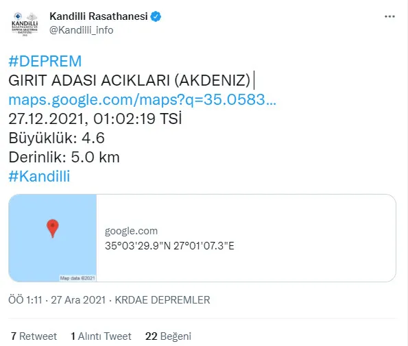 Akdeniz beşik gibi! AFAD ve Kandilli'den peş peşe açıklamalar | Muğla ve çevre ilçelerde hissedildi | SON DEPREMLER 2021 - 5