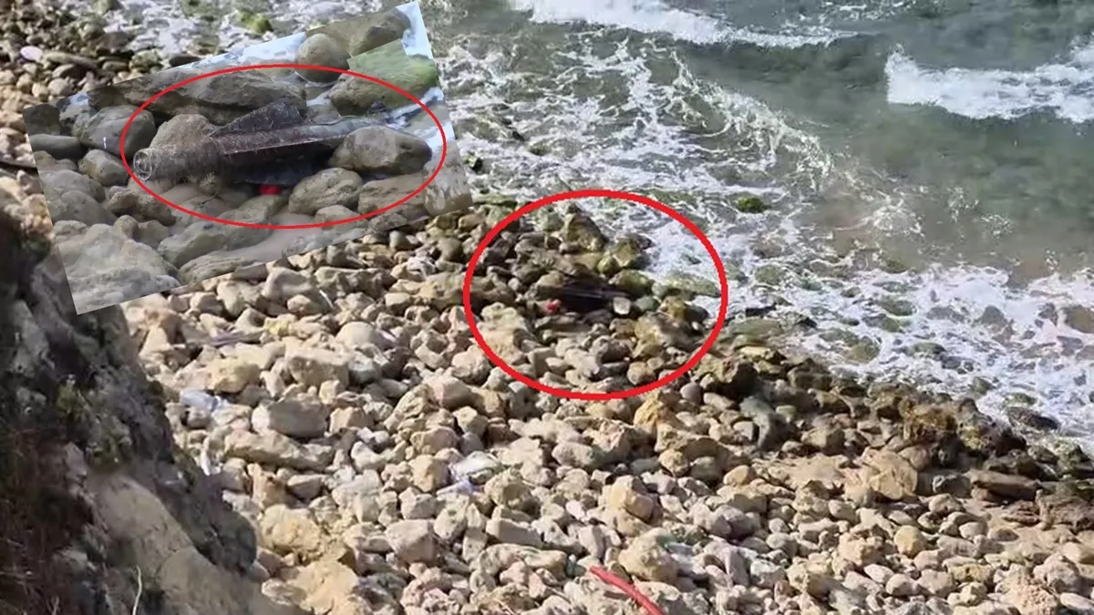 Şile sahilinde şüpheli cisim alarmı! Roket başlığı bulundu