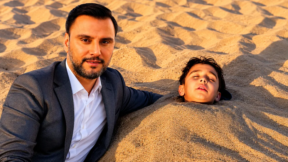 Alişan ve oğlu Burak tatilde eğlenceli anlar yaşadı