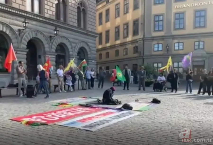 İsveç'te manzara aynı: Terör örgütü yandaşları başkentte gösteri düzenledi 7
