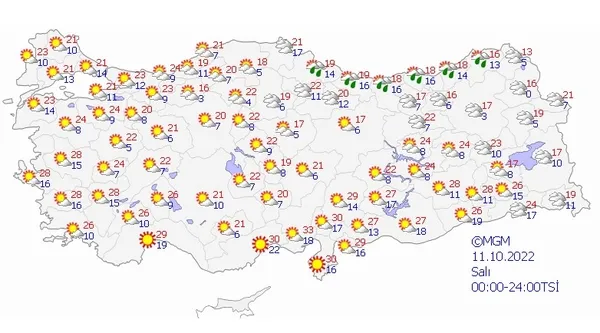 Meteorolojiden o iller için kuvvetli yağış fırtına ve 'sarı' kod uyarısı | İstanbul Ankara İzmir (8 Ekim 2022 hava durumu) - 6