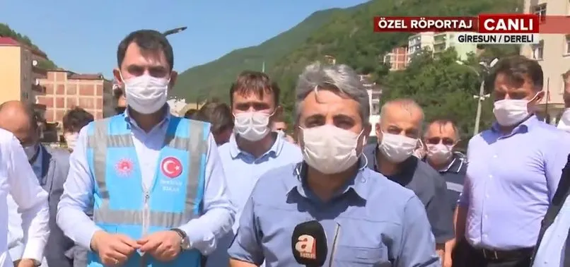 Son dakika: A Haber Bakan Kurum ile birlikte sel bölgesinde!