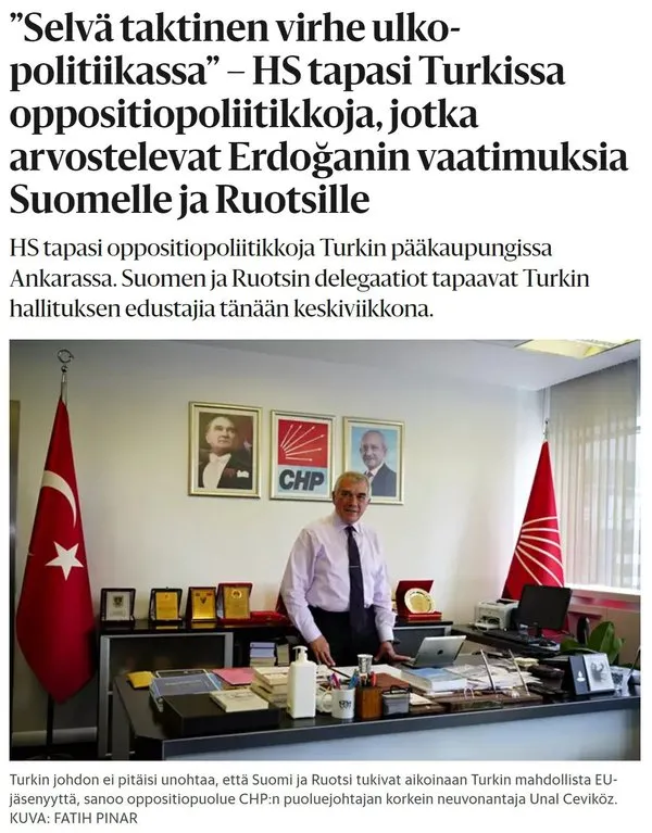 Son dakika: CHP ile HDP vatan düşmanlığında da ittifak! Ünal Çeviköz ve  Hişyar Özsoy Türkiye'yi Finlandiya medyasına şikayet etti