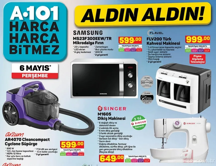 A101 6 Mayıs 2021 aktüel kataloğu! Bu hafta A101'de hangi ürünler indirimli? Dikkat çeken liste... 6