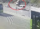 20 metre yükseklikten yola böyle uçtu