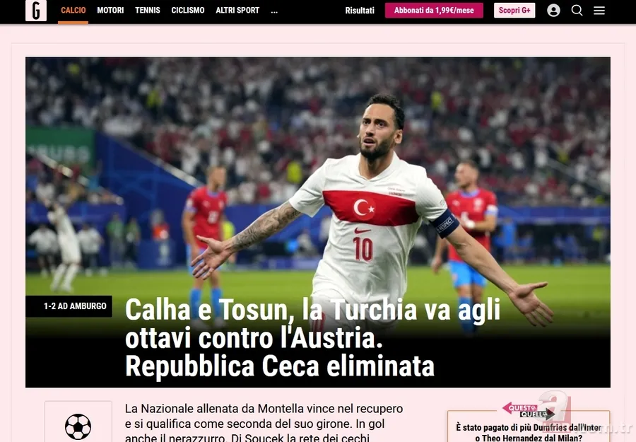 Türkiye Çekya'yı devirdi Avrupa'nın manşetlerini süsledi: Muhteşem Türkler... 2