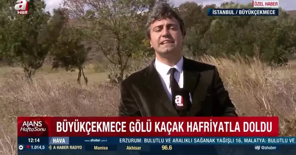 Büyükçekmece Gölü'nde tepki çeken görüntü