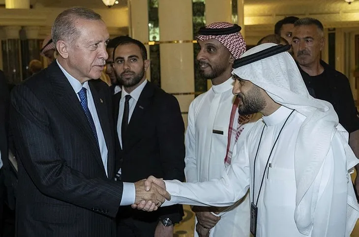 Başkan Recep Tayyip Erdoğan Suudi Arabistan’da böyle karşılandı! İşte o kareler...