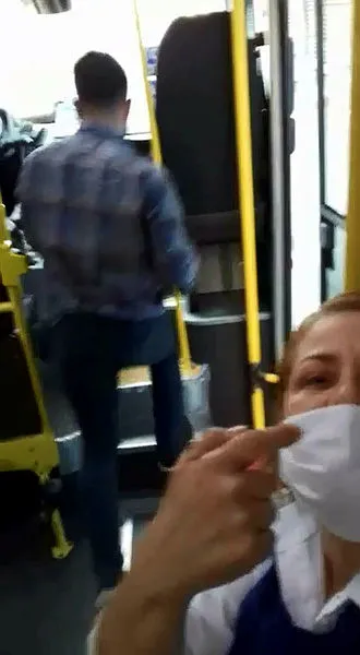 İstanbul’da minibüste şoföre maske uyarısı yapan kadın hakarete uğradı! - 3