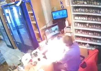 Neye uğradığını şaşırdı! O anlar kamerada