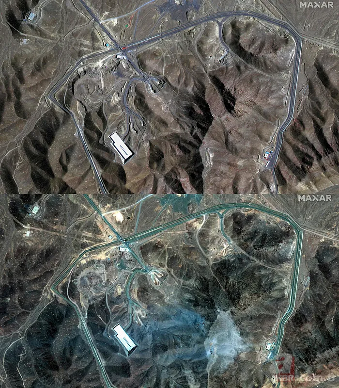 ABD'den İran'ın nükleer kalbine saldırı: Başarabildi mi? Uydu görüntüleri ortaya çıktı 11