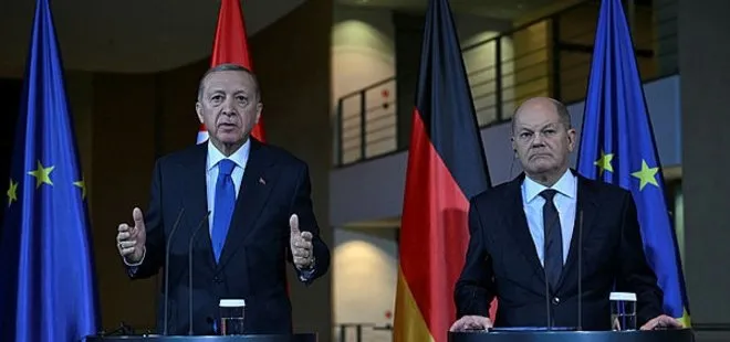 Başkan Erdoğan ile Almanya Başbakanı Scholz ortak basın toplantısında açıklamalarda bulundu