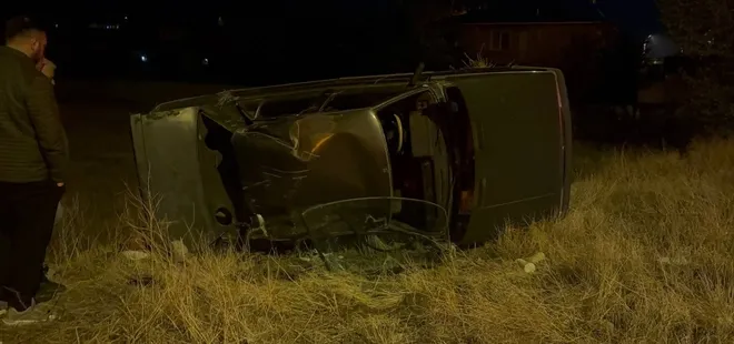 Erzincan'da kaza yapan otomobil takla attı: 1 yaralı