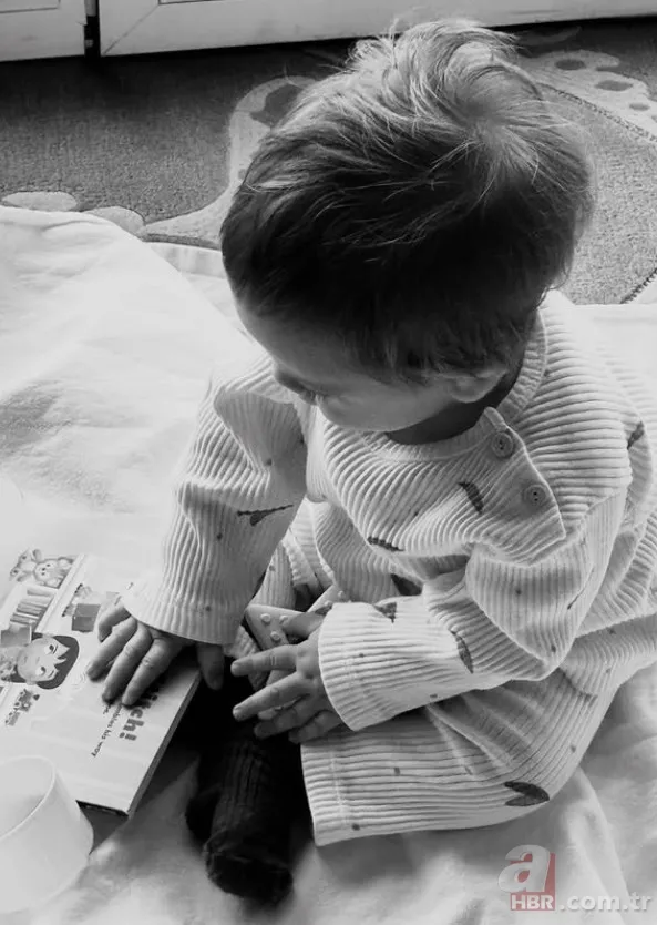 Neslihan Atagül'den Aziz'li kareler: Minik oğlu 1 yaşında 9