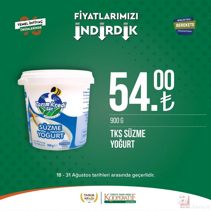 Yeni ürünleri görenler kapıda kuyruk oldu! Tarım Kredi Market listeyi güncellendi! 30'lu yumurta 68.50, Tereyağı 89.90, 40'lı tuvalet kağıdı 168.90 TL... 18