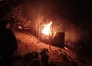 Trabzonda korkutan yangın! 7 ev 2 samanlık...