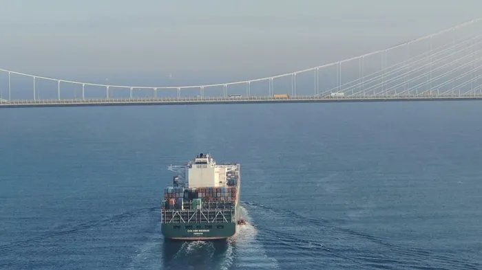 Son dakika: Dev konteyner gemisi İstanbul Boğazı'ndan geçti - 1