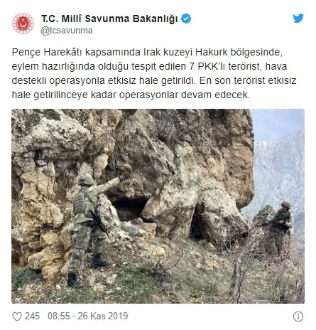 Kuzey Irak'a hava harekatı: 7 PKK’lı terörist etkisiz hale getirildi - 1