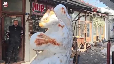 Kardan sincap görenleri hayran bıraktı