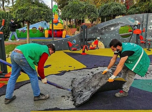 CHP çocuk parkında terör örgütü paçavrasını sembolize etti! Skandal görsele AK Parti’den sert tepki