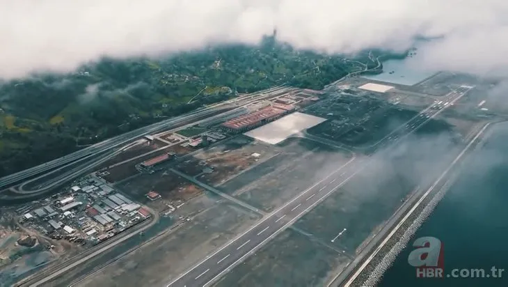 Rize-Artvin Havalimanı terminal ve kule binalarının yükselişi kamerada! Bir mühendislik harikası