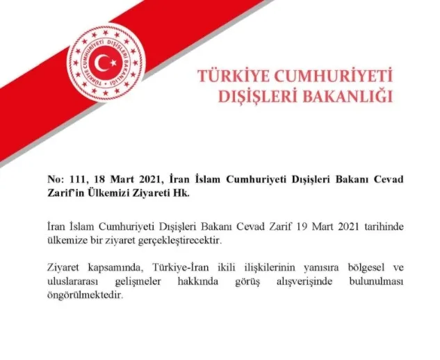 Son dakika: İran Dışişleri Bakanı Cevad Zarif Türkiye'ye geliyor - 1