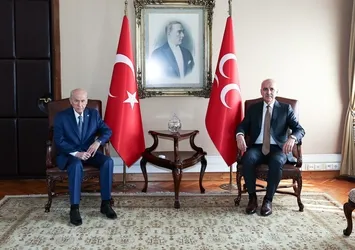 TBMM Başkanı Kurtulmuş MHP Genel Başkanı Bahçeli'yi ziyaret etti