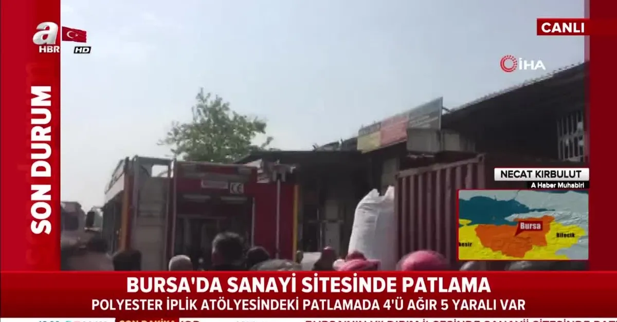 Bursa'da fabrikada patlama! | Video