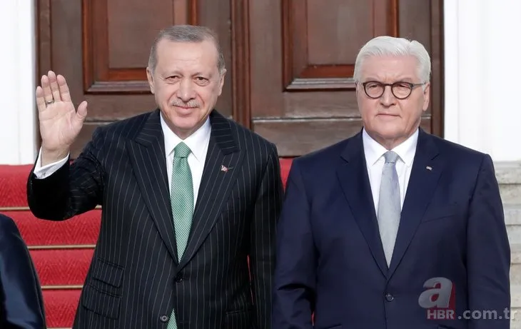 Başkan Erdoğan Almanya'da Steinmeier tarafından böyle karşılandı