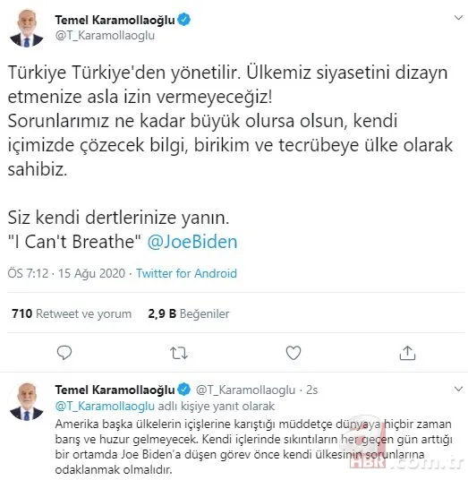Başkan Erdoğan ve Türkiye'yi hedef almıştı! ABD'li Joe Biden'a CHP, PKK ve FETÖ dışında tepki yağdı 21