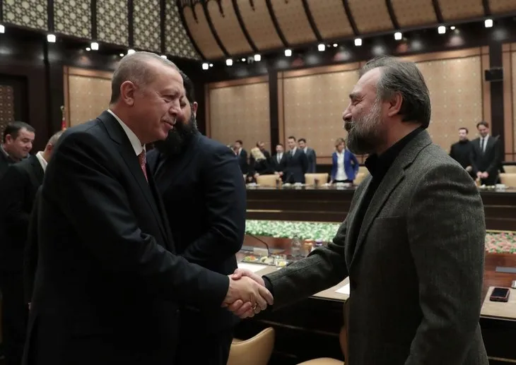 Başkan Recep Tayyip Erdoğan ile Oktay Kaynarca arasında esprili diyalog
