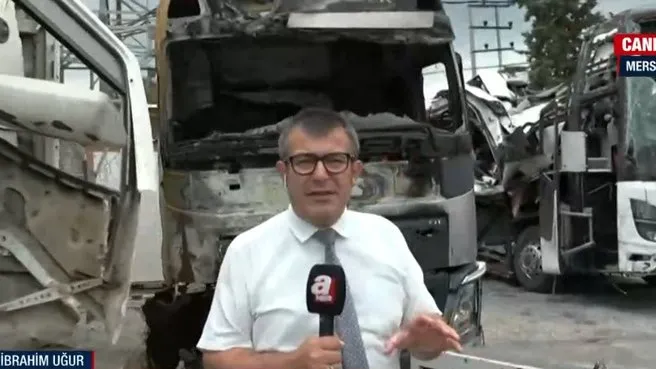 İşte Mersin'de katliam gibi kazaya neden olan otobüs! A Haber görüntüledi