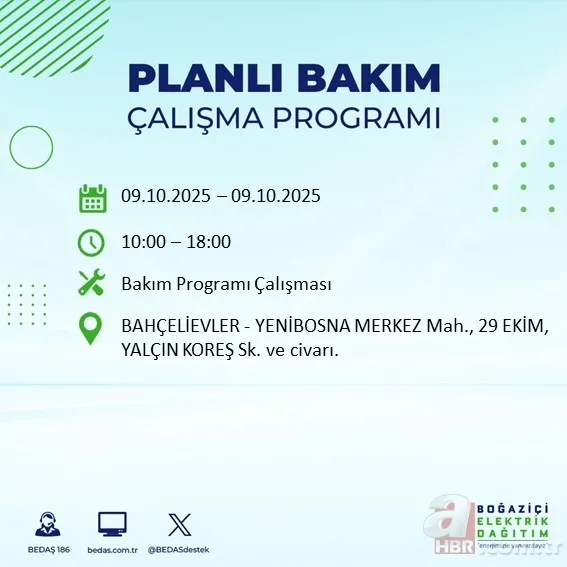 Hazırlıklı olun! İstanbul’da 20 ilçede elektrik kesintisi: Hangi ilçelerde kesinti olacak, ne zaman gelecek? 5