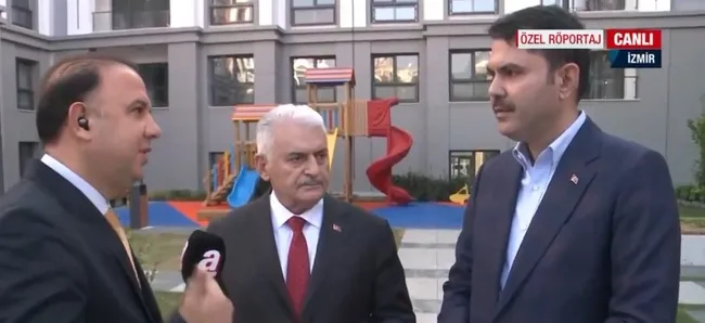 İzmir depreminin yaraları sarılıyor! Çevre Bakanı Kurum ve AK Parti Genel Başkanvekili Yıldırım A Haber’de