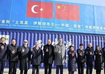 Çin Türkiye'nin ihracat trenini törenle karşıladı