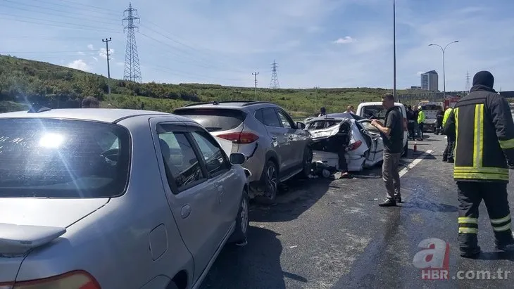 TEM’de 6 araç zincirleme kazaya karıştı: 10 yaralı