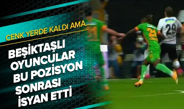 İşte Beşiktaş'ın penaltı beklediği pozisyon! Cenk Tosun yerde kaldı ama...