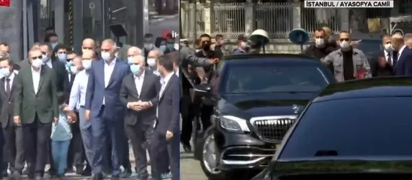 Son dakika: Başkan Erdoğan'dan Ayasofya Camii'nde inceleme - 2
