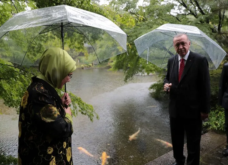 Başkan Erdoğan Japonya'da çay seremonisine katıldı