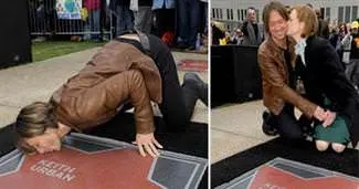 Önce yeri, sonra karısını öptü