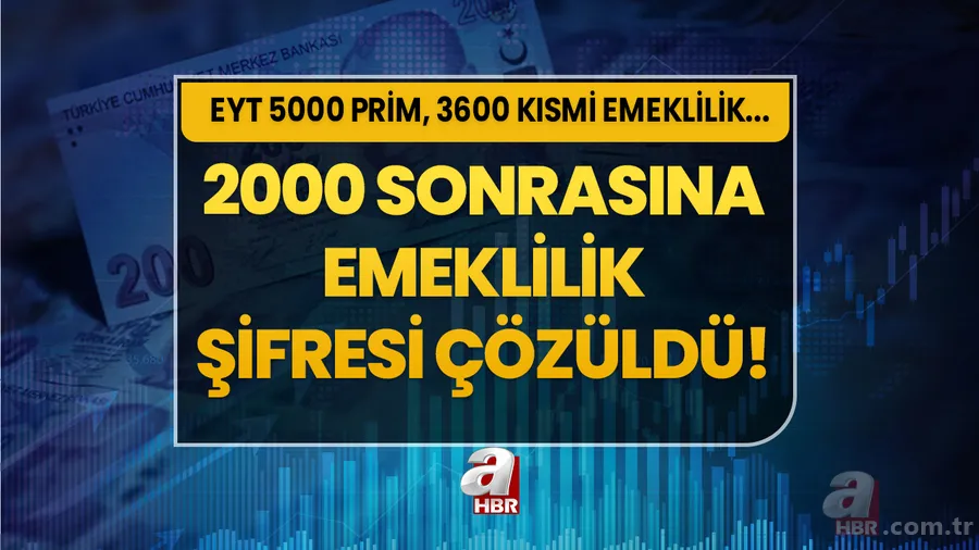2000 sonrasına emeklilik şifresi çözüldü! 49-50-51-52 yaşında olanlara müjde! EYT 5000 prim, 3600 kısmi emeklilik ve staj ve çıraklık... 1