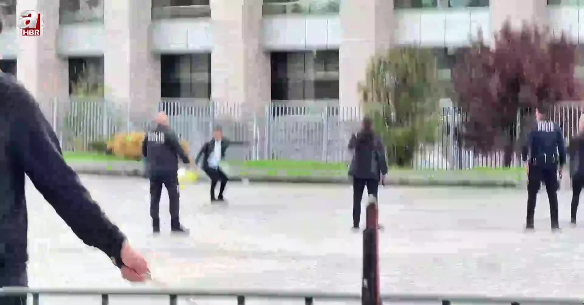 Çağlayan Adliyesi önünde silah sesleri