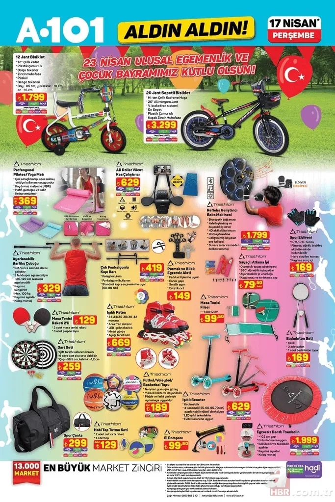 A101 aktüel 17 Nisan kataloğu yayınlandı: 10 litre Ayçiçek yağı 769 TL 11