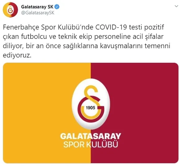 Fenerbahçe'ye koronavirüs nedeniyle geçmiş olsun mesajları yağdı - 2