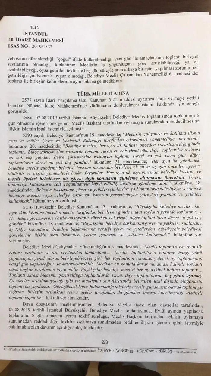 İBB Meclisi’nin çalışma süresi davalık oldu