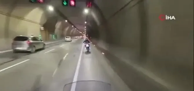 Dolmabahçe Tüneli’nde “makas” kazası kamerada