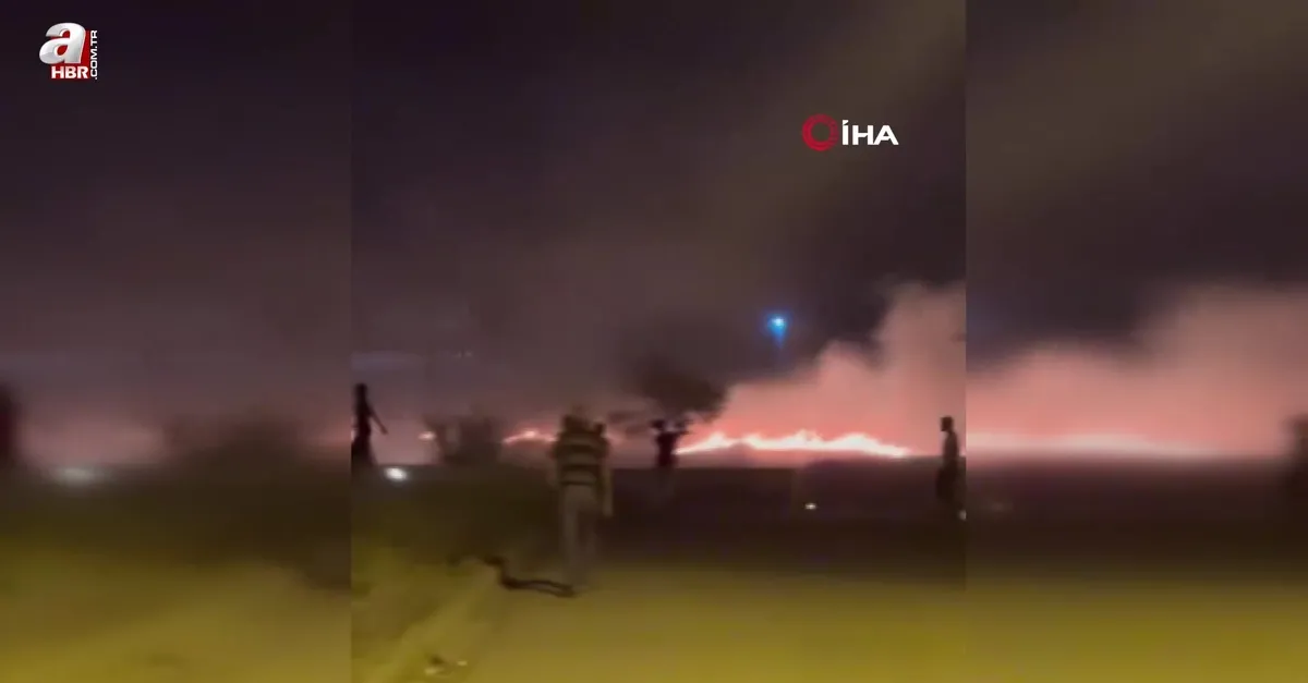 Elazığ'da otluk alanda yangın