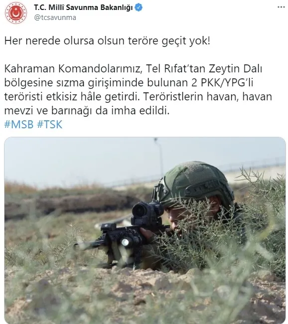 Sızma girişimindeki teröristler etkisiz hale getirildi - 1