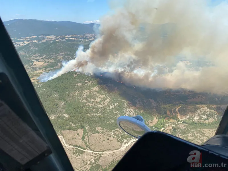 Balıkesir Kepsut'ta orman yangını! Havadan ve karadan müdahale ediliyor 6