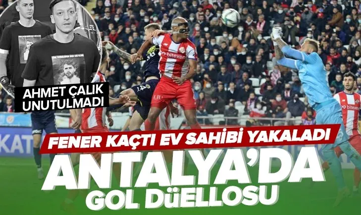 Antalyaspor 1-1 Fenerbahçe MAÇ SONUCU ÖZET - Süper Lig 21. hafta karşılaşması